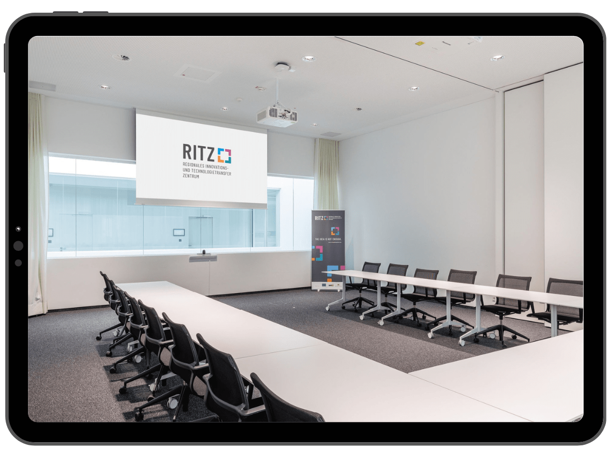 RITZ Events veranstalten Meeting Tablet
